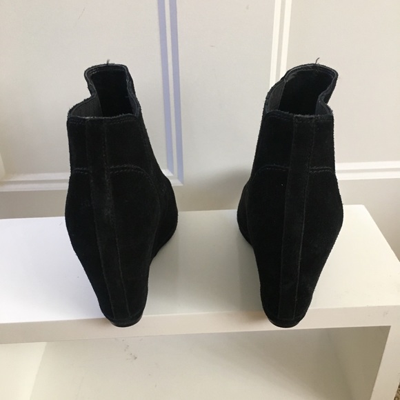 BP Black Suede wedge booties - Picture 3 of 4